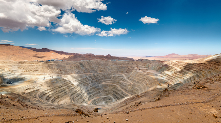 A photo of a copper mine in Chile