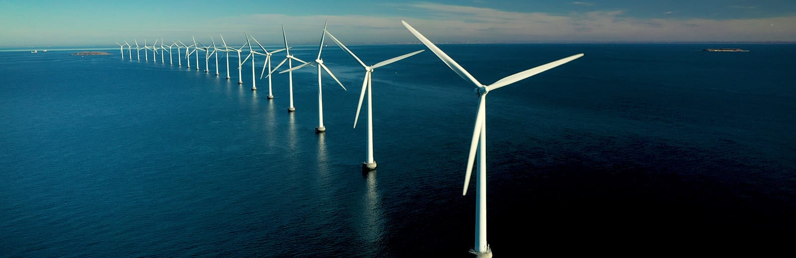 Offshore wind farm at sea